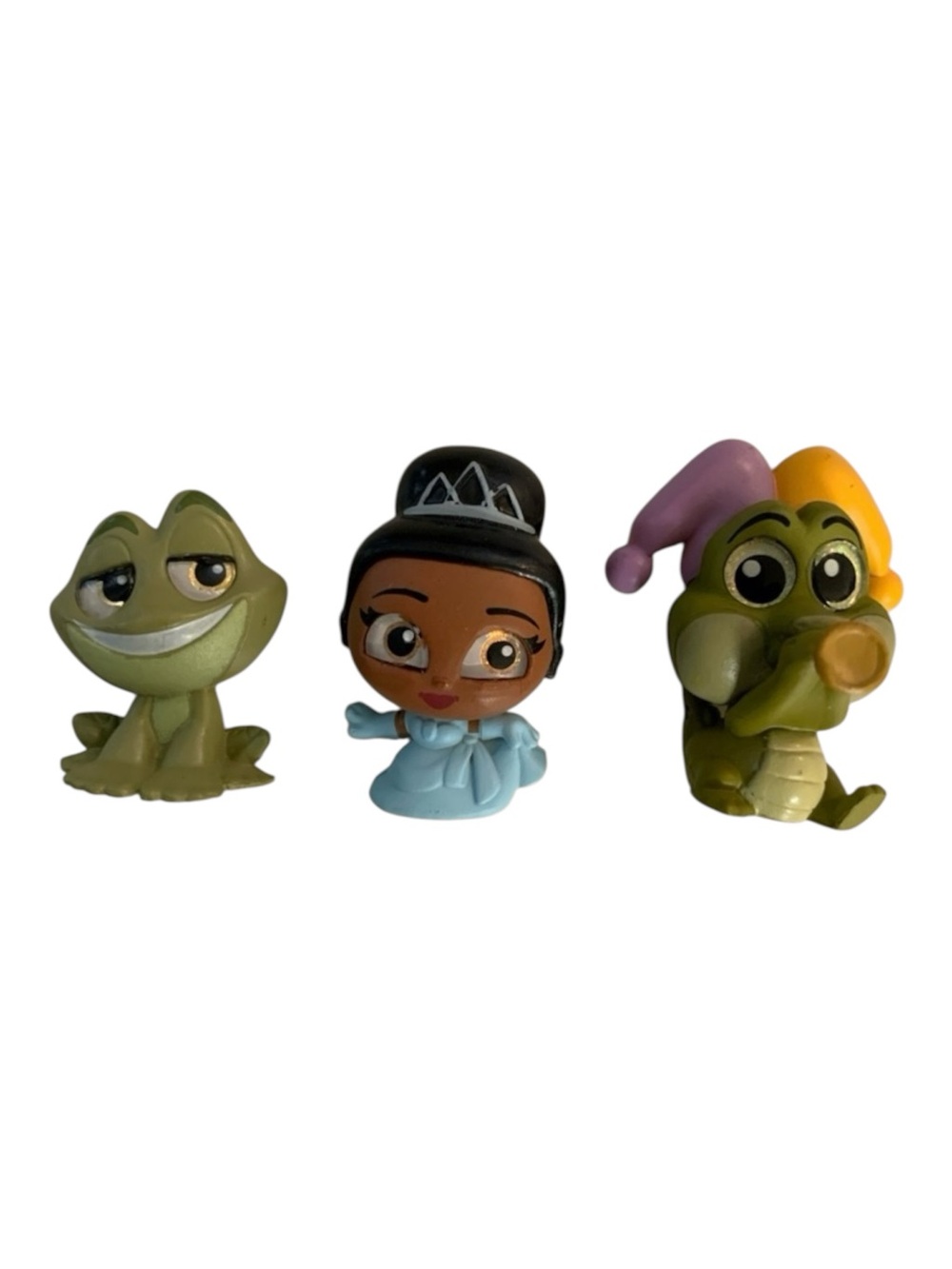Disney Doorables Mini Figures Lot Princess Frog-Tiana,Louis,Frog Prince- Rare. V